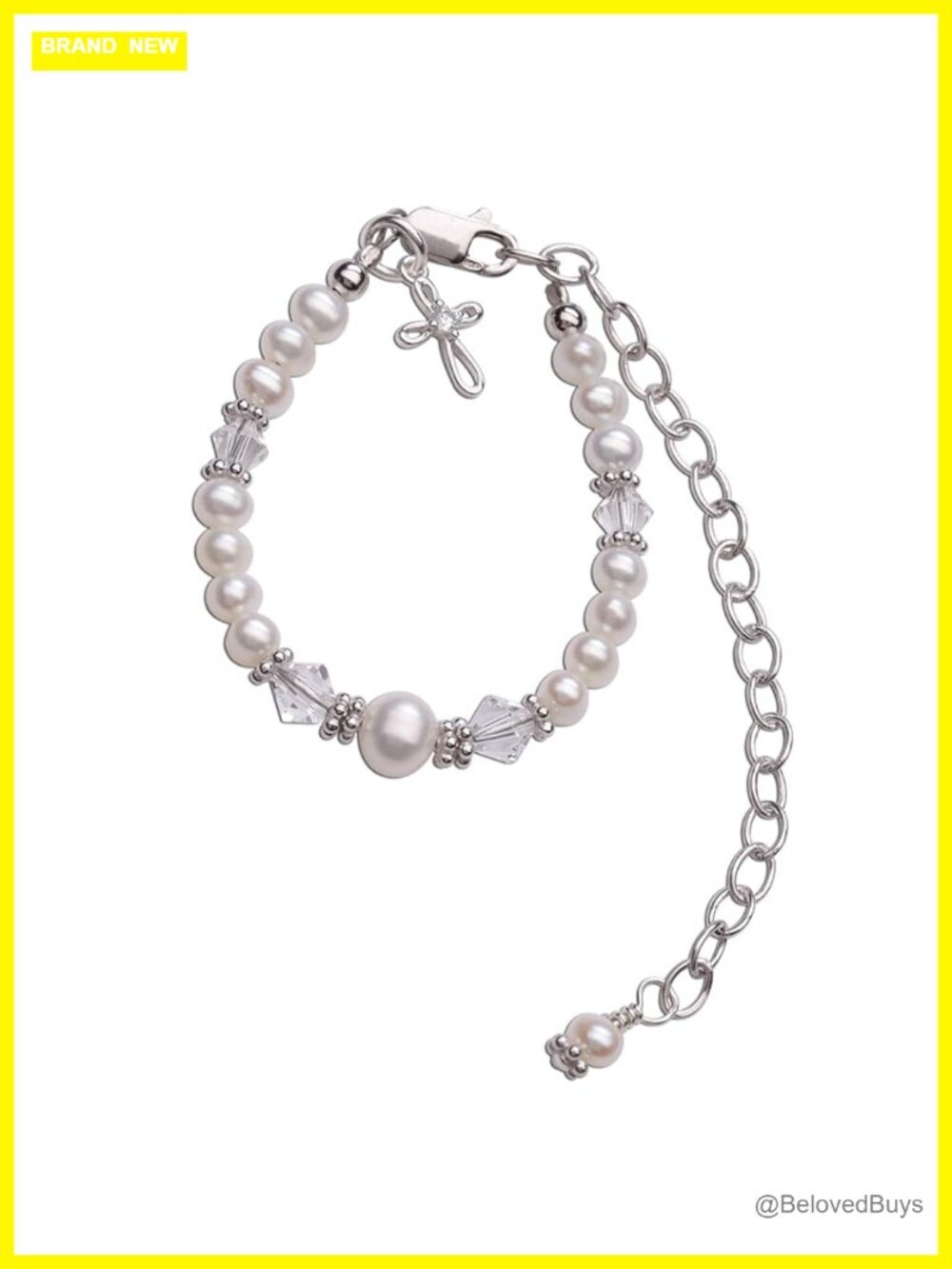 Baptism to Bride Bracelet .925 Sterling Silver Beaded Keepsake